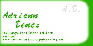 adrienn dencs business card